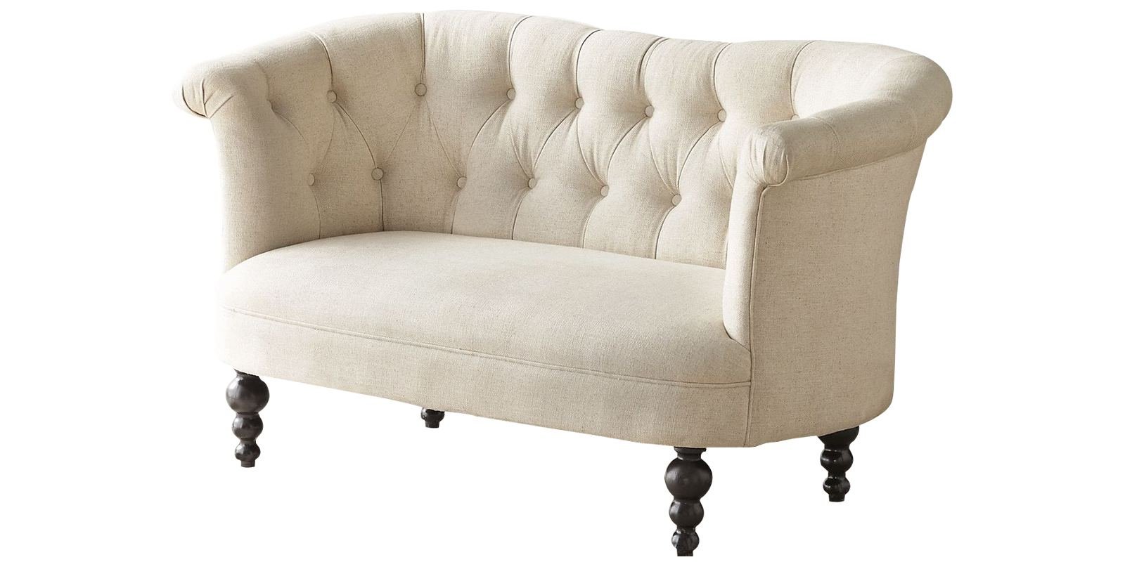 Enchanted Two Seater Chesterfield Sofa In Light Beige Colour