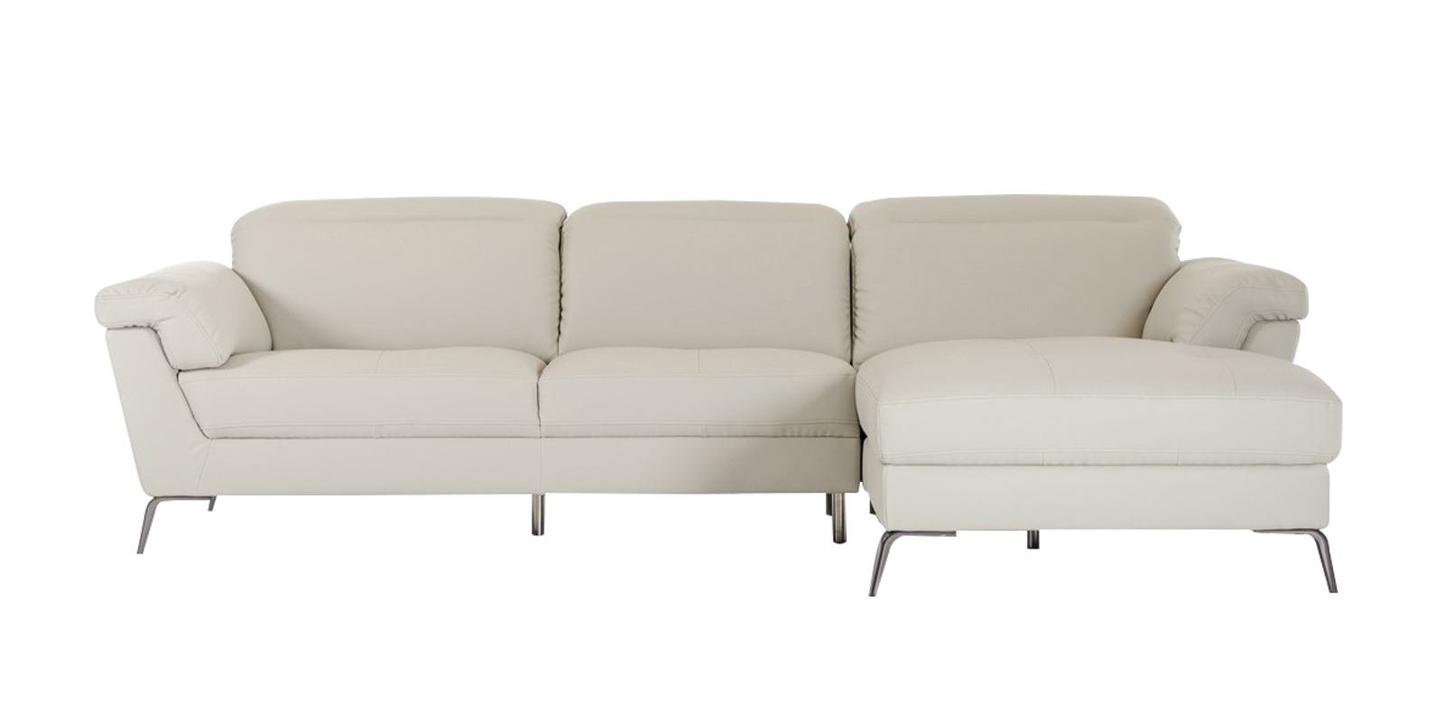 Honora LHS Sofa with Lounger in Beige Colour by Dreamzz Furniture