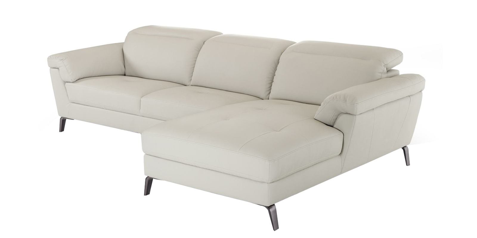 Honora LHS Sofa with Lounger in Beige Colour by Dreamzz Furniture