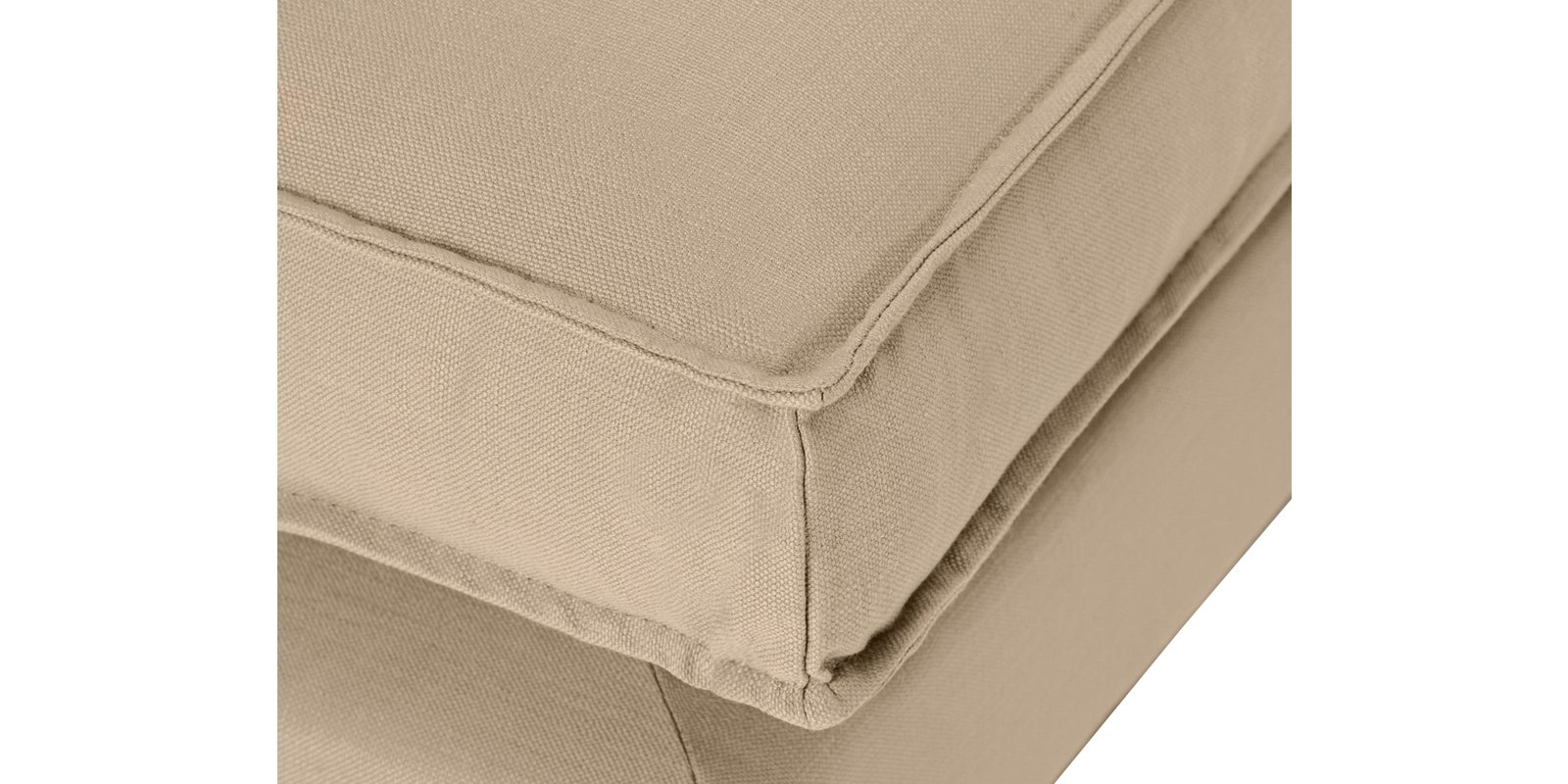 Modular RHS 3 Seater Sofa with Lounger in Beige Colour by Dreamzz Furniture