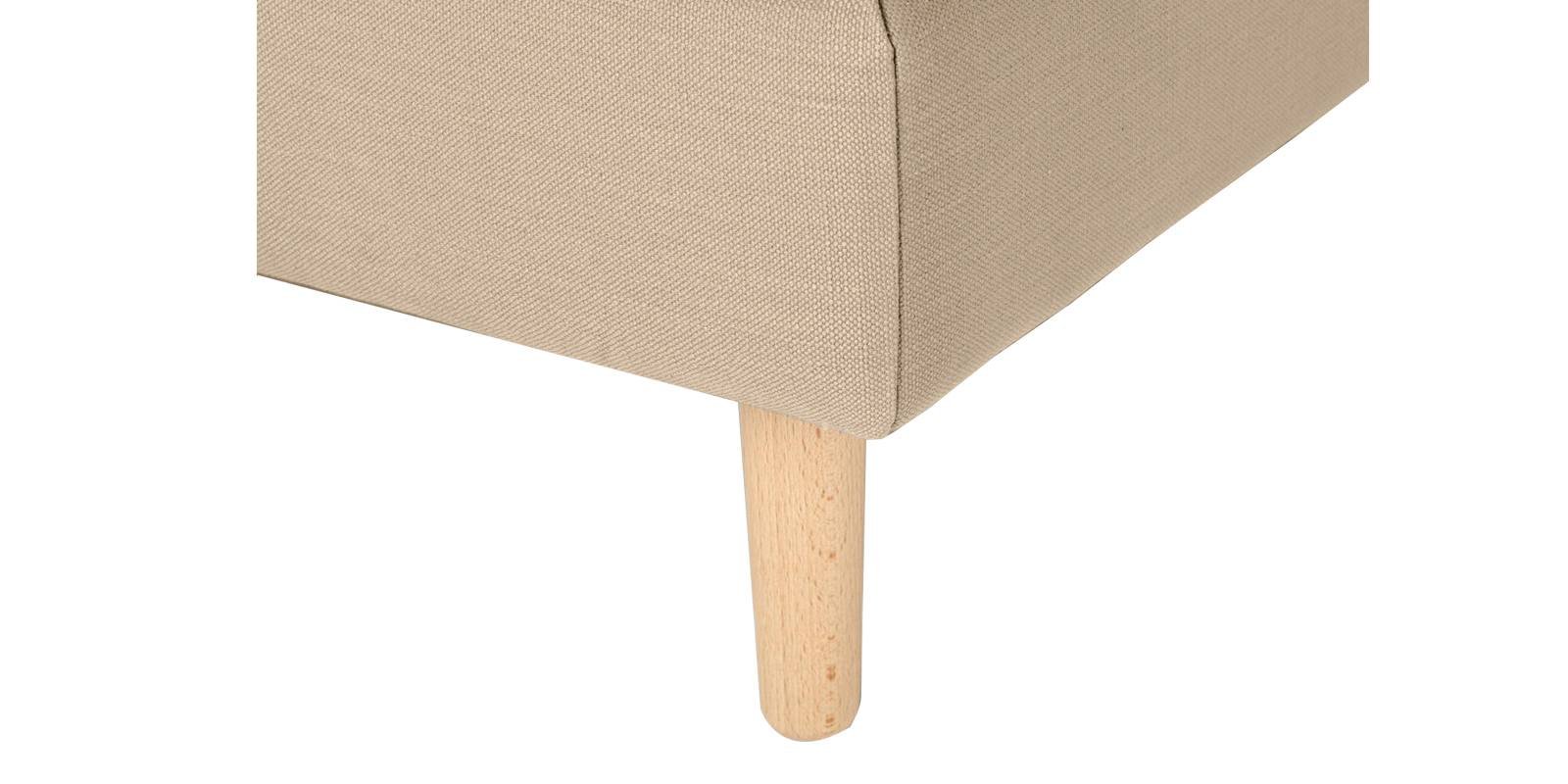 Modular RHS 3 Seater Sofa with Lounger in Beige Colour by Dreamzz Furniture