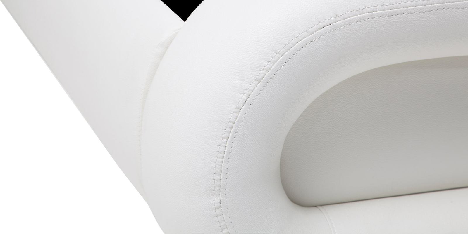 Savvy Queen Size Upholstered Bed in White Colour by Dreamzz Furniture