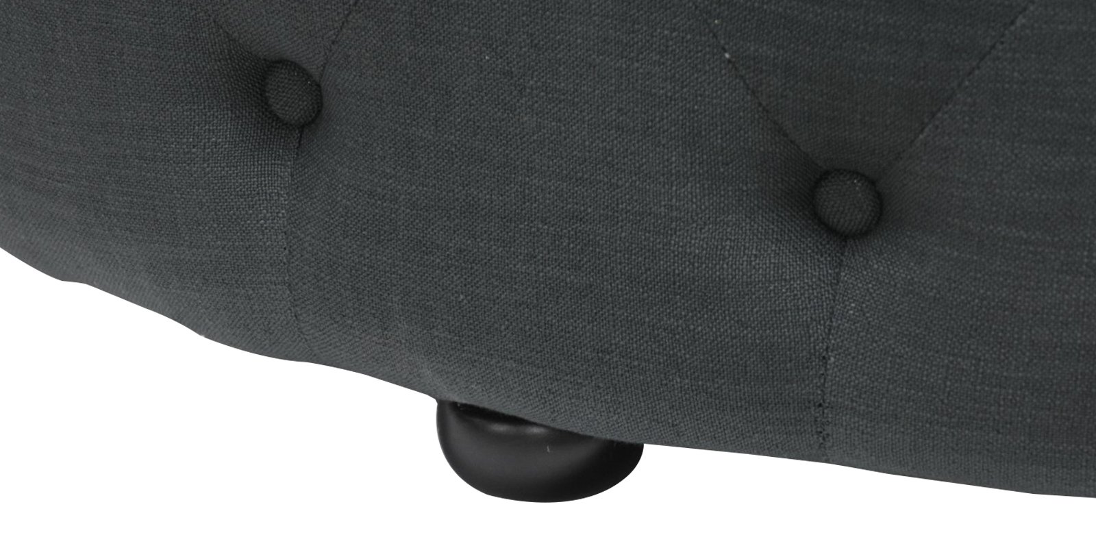 Hustle Round Tufted Pouffe in Grey Colour by Dreamzz Furniture