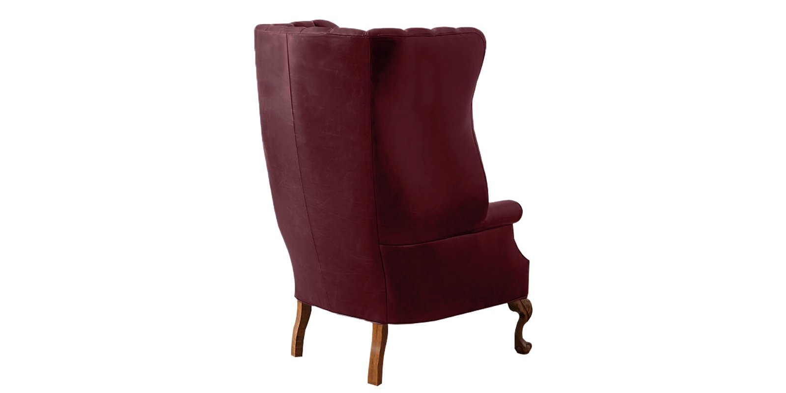 Dashing Tufted Accent Chair In Maroon Leatherette
