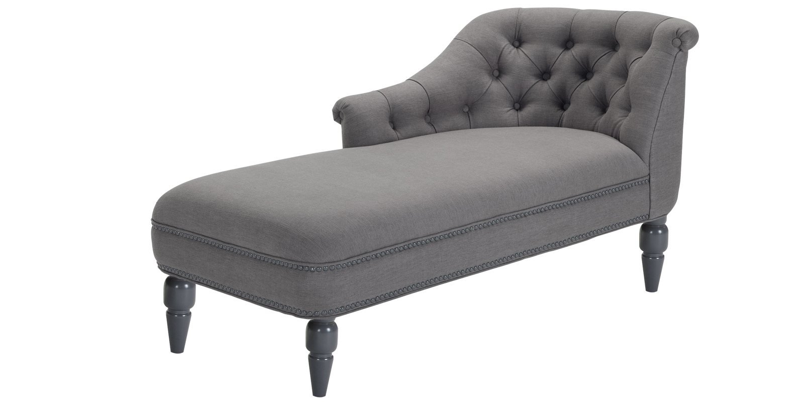 Krasto LHS Chaise Lounger in Grey Colour by Dreamzz Furniture