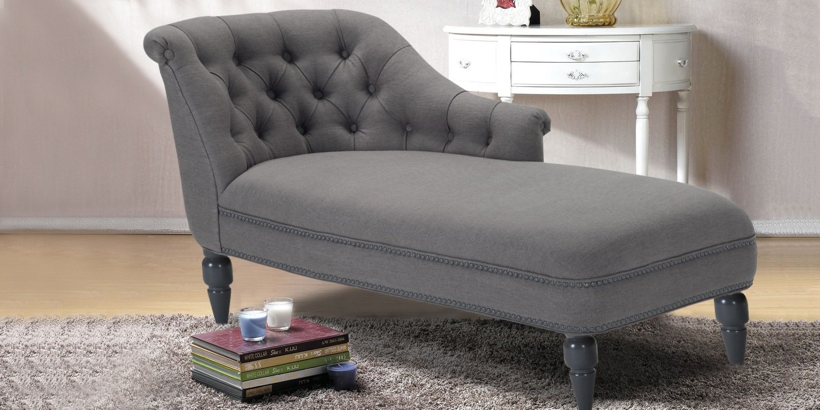Krasto LHS Chaise Lounger in Grey Colour by Dreamzz Furniture