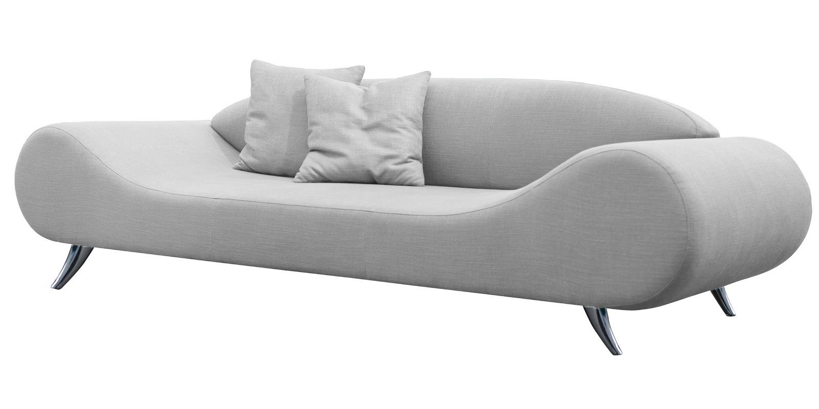 Astonishing 3 Seater Sofa in Shiny Light Grey Colour by Dreamzz Furniture
