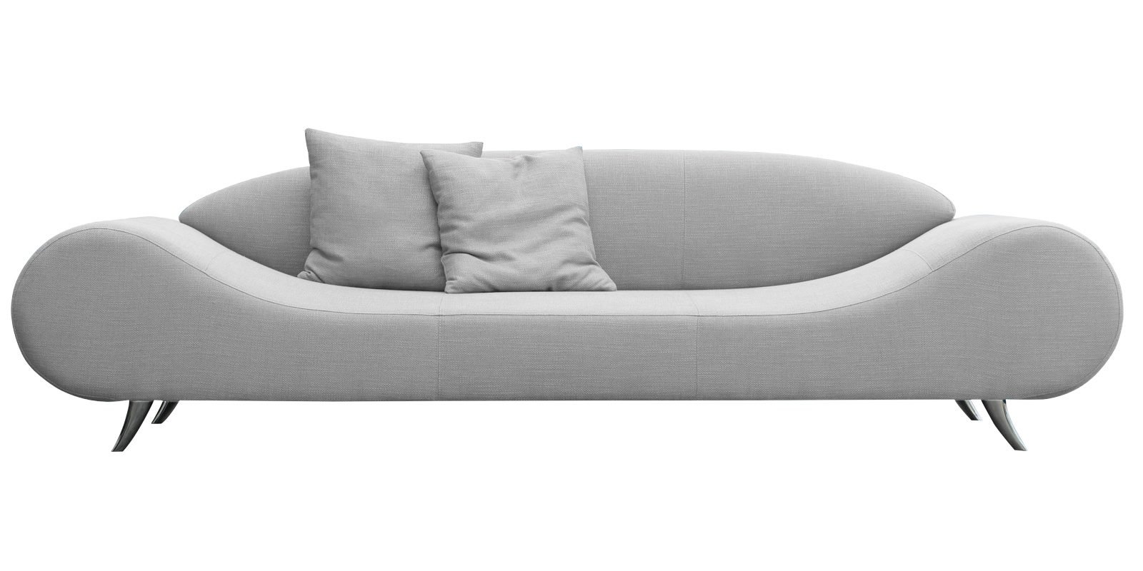 Astonishing 3 Seater Sofa in Shiny Light Grey Colour by Dreamzz Furniture
