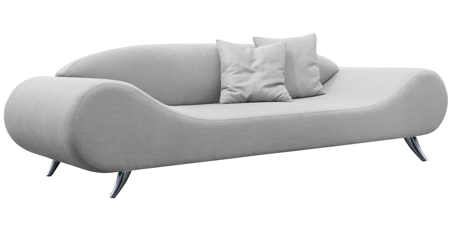 Astonishing 3 Seater Sofa in Shiny Light Grey Colour by Dreamzz Furniture