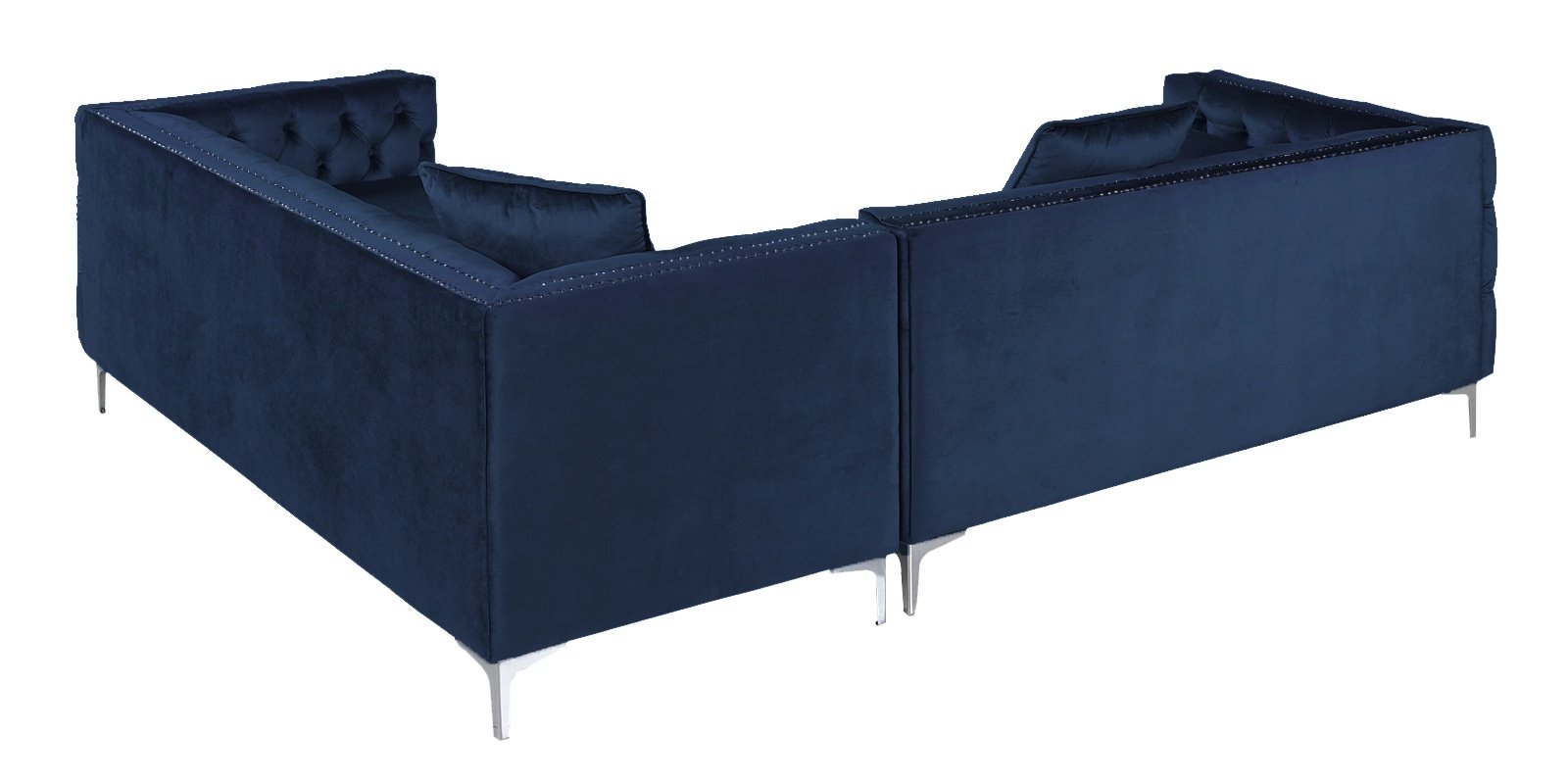 Tidafors Classic RHS Sofa in Velvet Blue Colour by Dreamzz Furniture