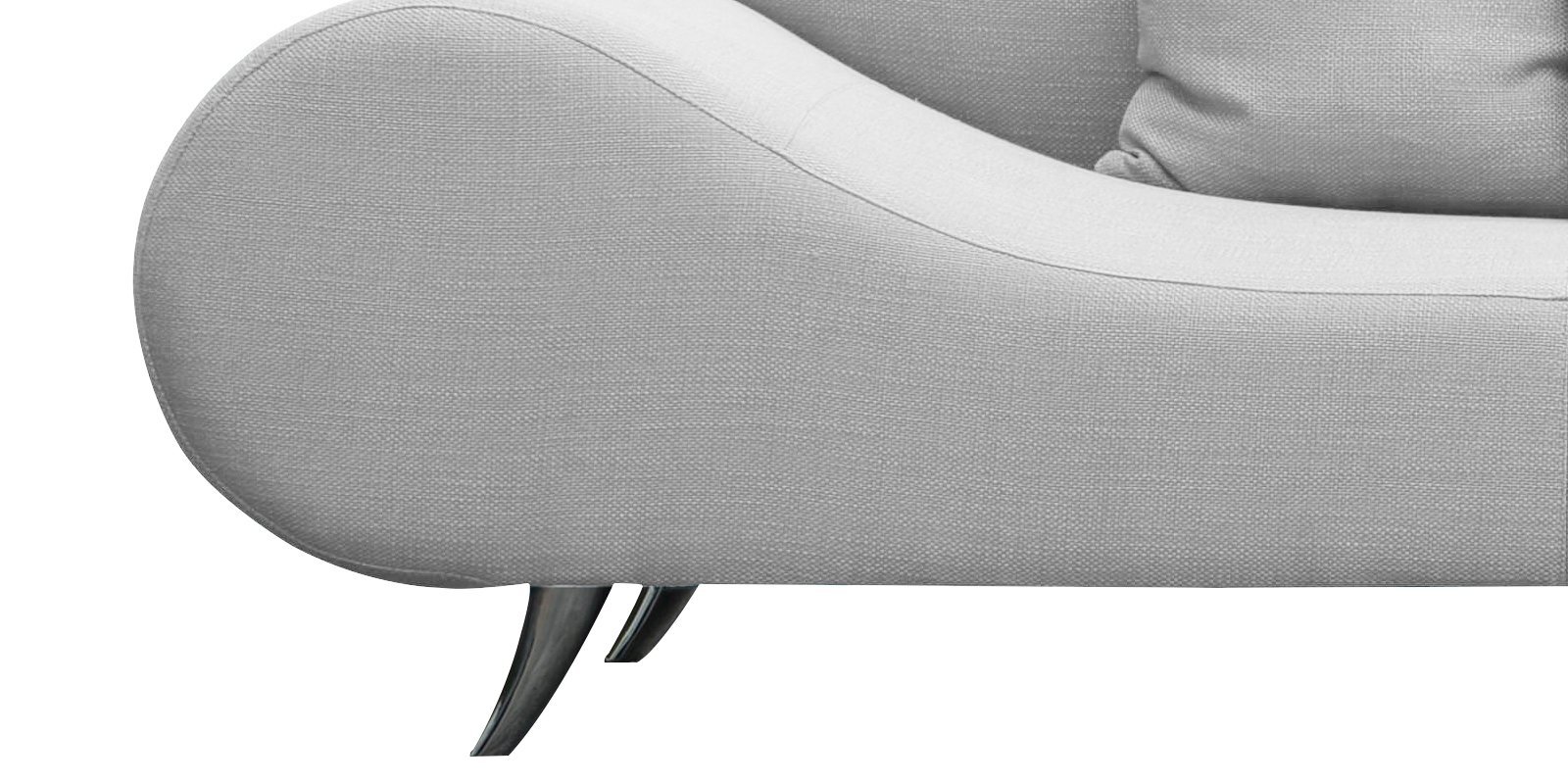 Astonishing 3 Seater Sofa in Shiny Light Grey Colour by Dreamzz Furniture