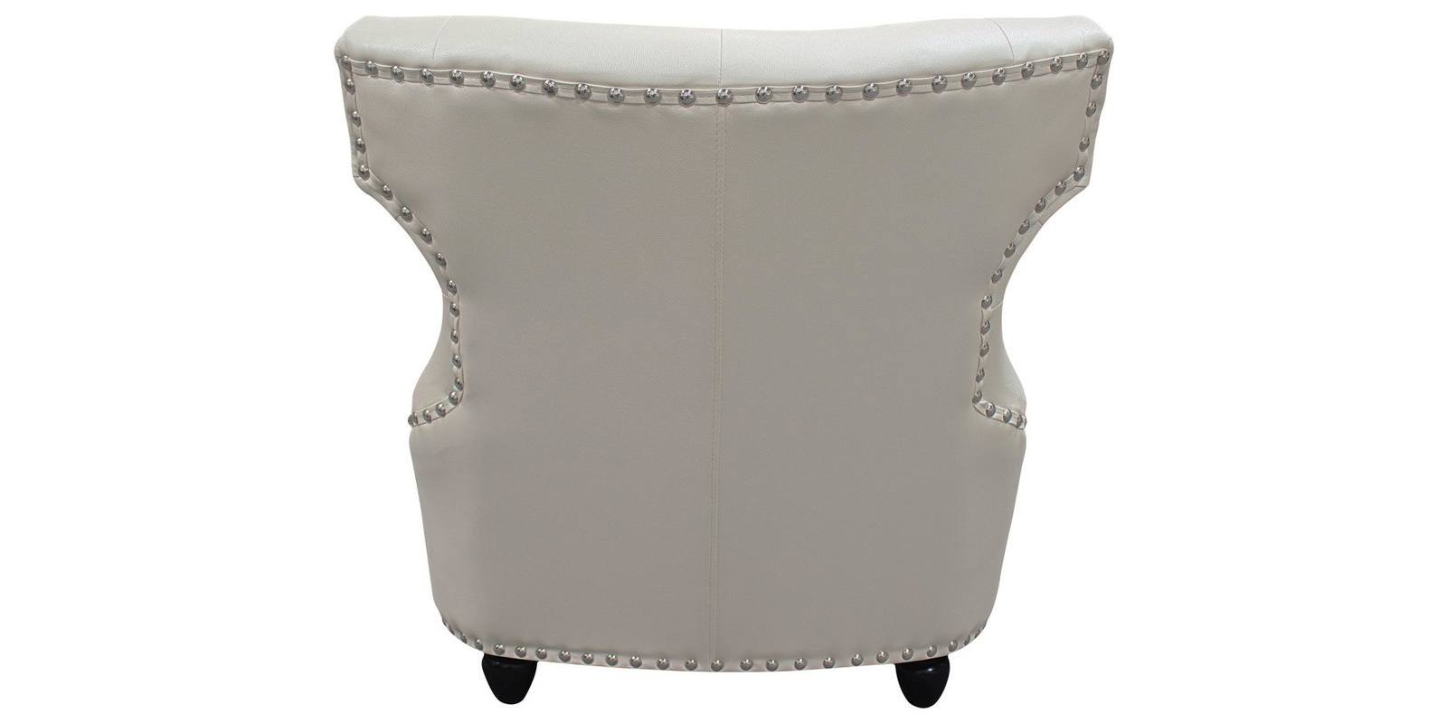 Modish Lounge Chaise In Pearl White Leatherette