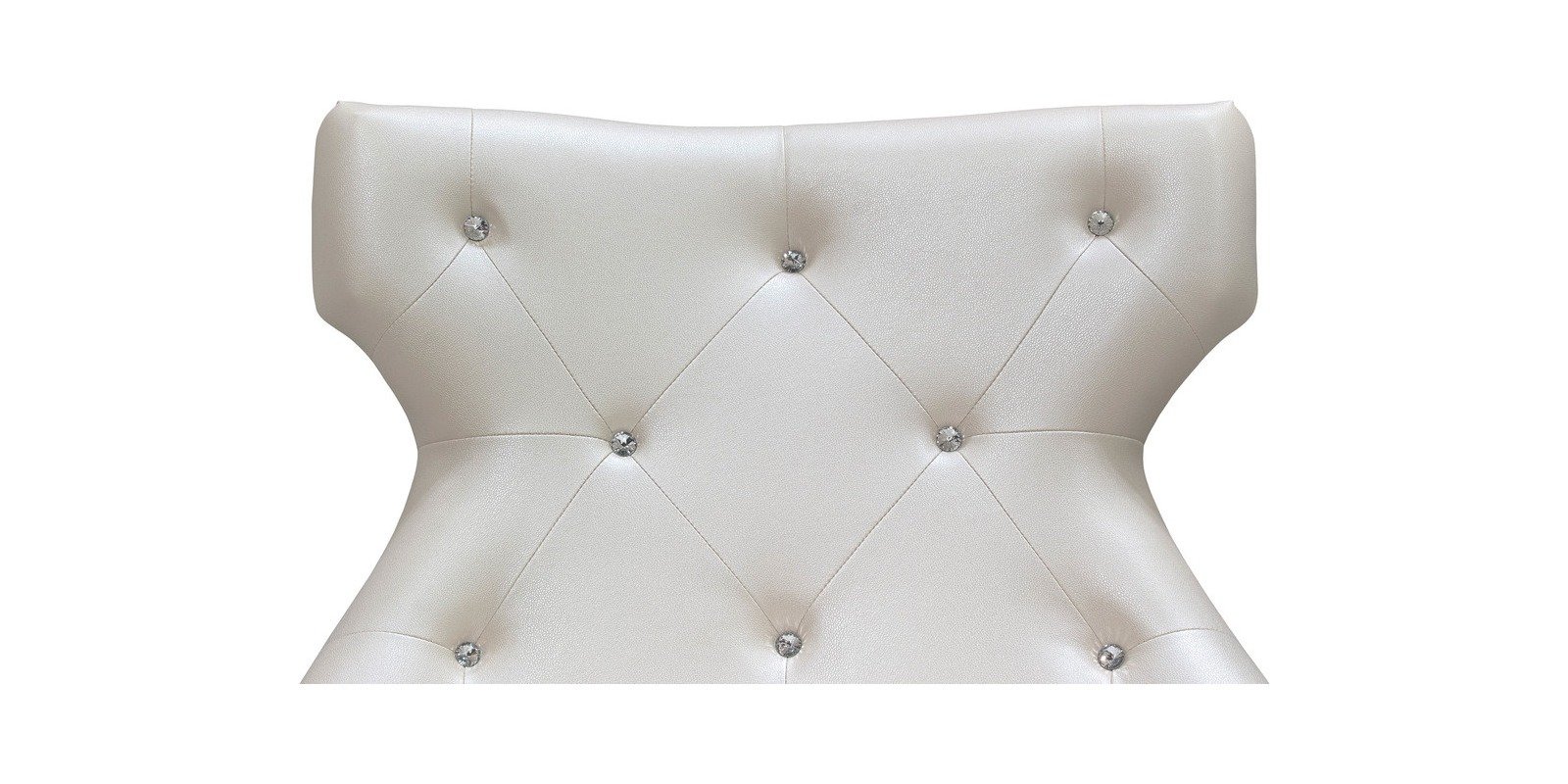 Modish Lounge Chaise In Pearl White Leatherette