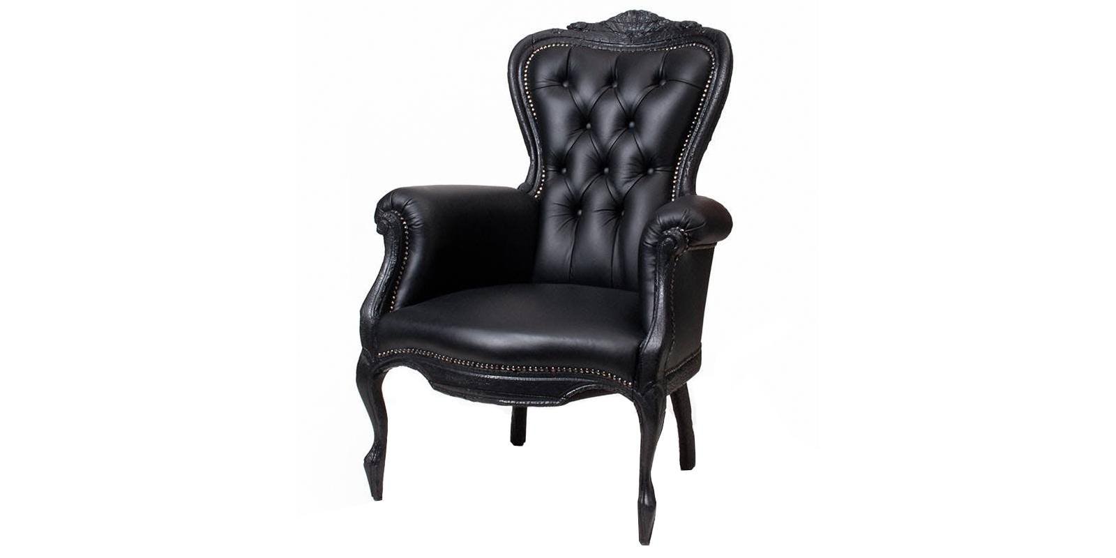 Magnificent Accent Chair In Black Leatherette