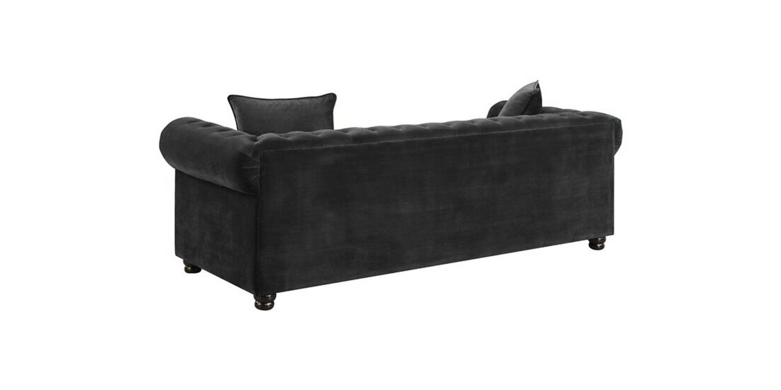 Perceptive Three Seater Sofa in Dark Brown Colour with Rolled Arms